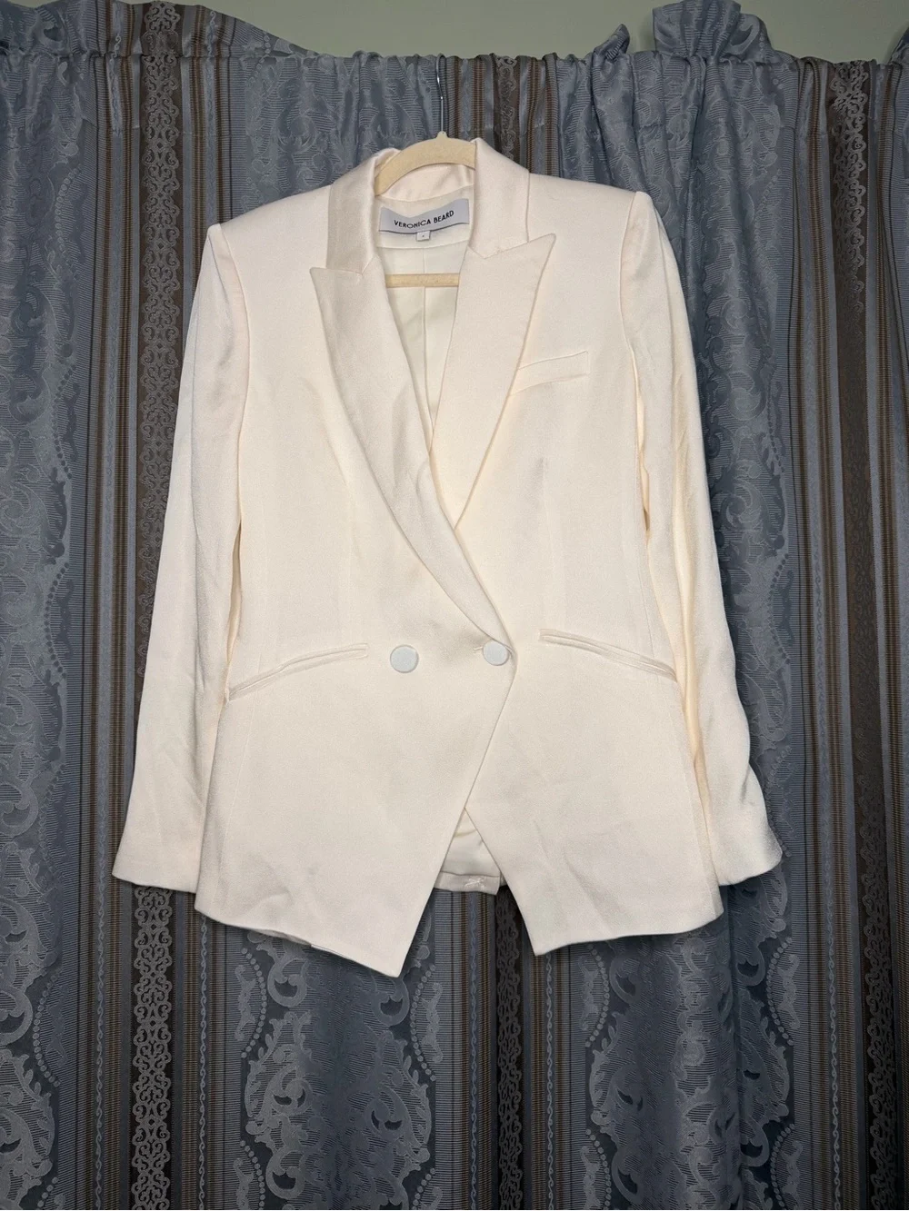 Veronica Beard Rickie Crepe Back Satin Dickey Jacket